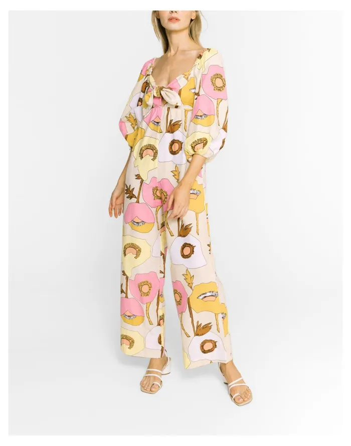 BEL KAZAN Juna Jumpsuit In Print Multi Women Madewell Jumpsuits and Overalls