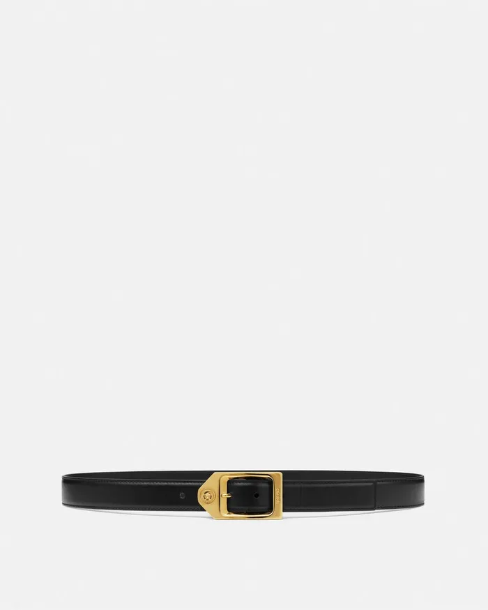 Belts Men Versace Medusa Biggie Leather Belt 12034 Blackgold