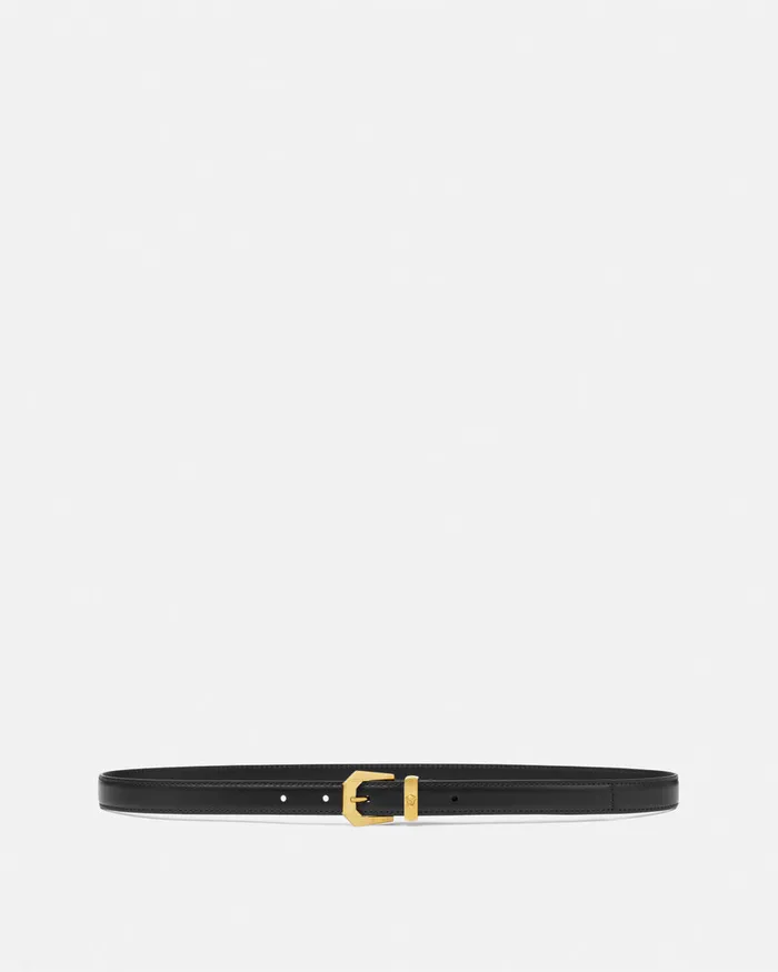 Belts Men Versace Medusa Heritage Leather Belt 08034 Blackgold