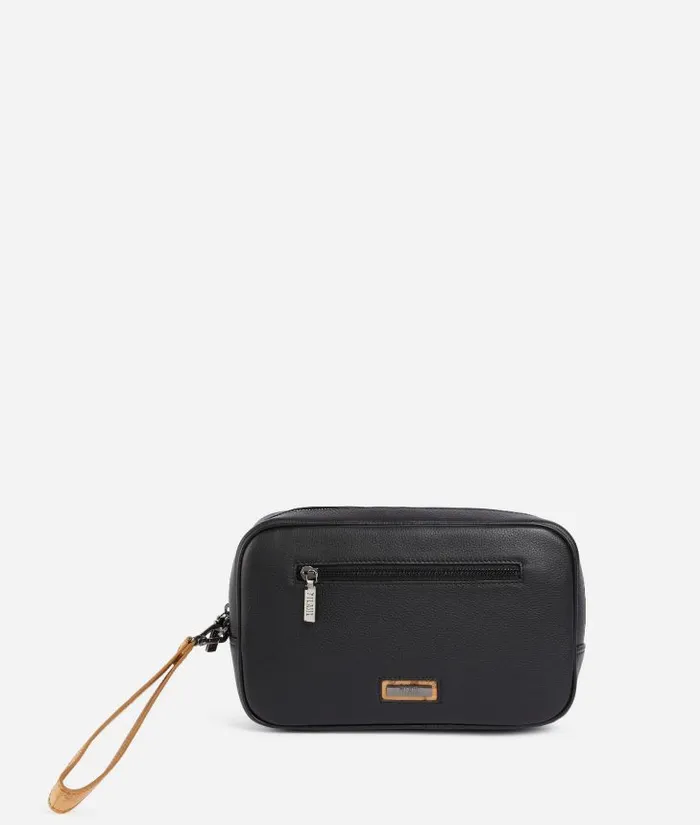 Beta Leather Carryall Case Black Man Alviero Martini Pouches and Toiletry Bags