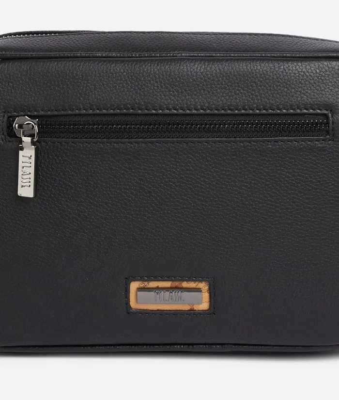 Beta Leather Carryall Case Black Man Alviero Martini Pouches and Toiletry Bags