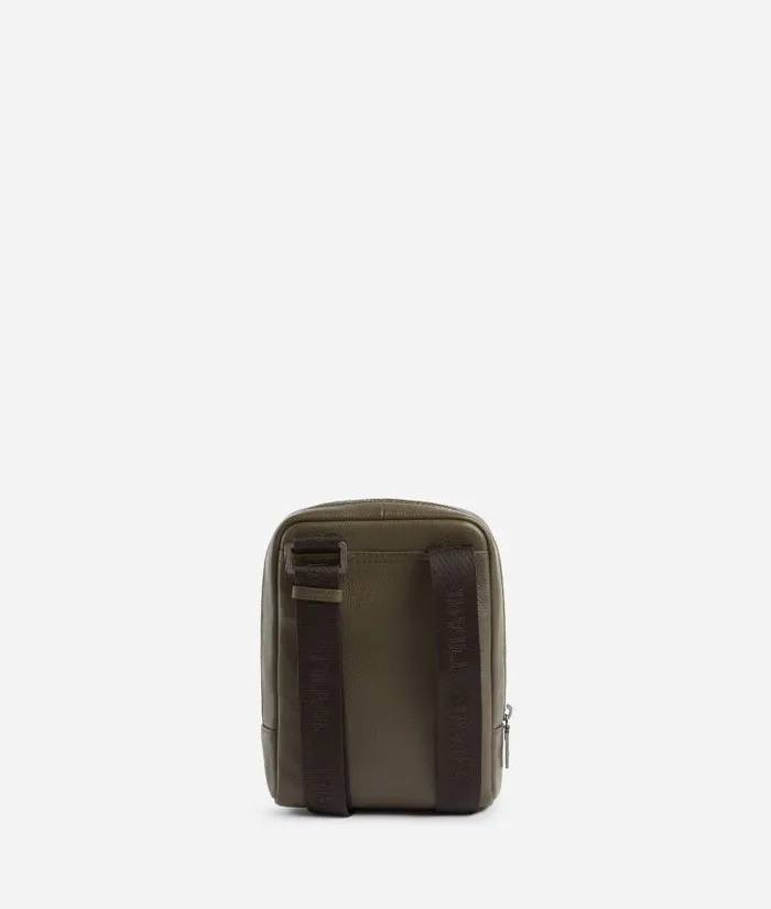 Beta Leather Small Crossbody Bag Military Green Man Alviero Martini Crossbody and Messenger Bags