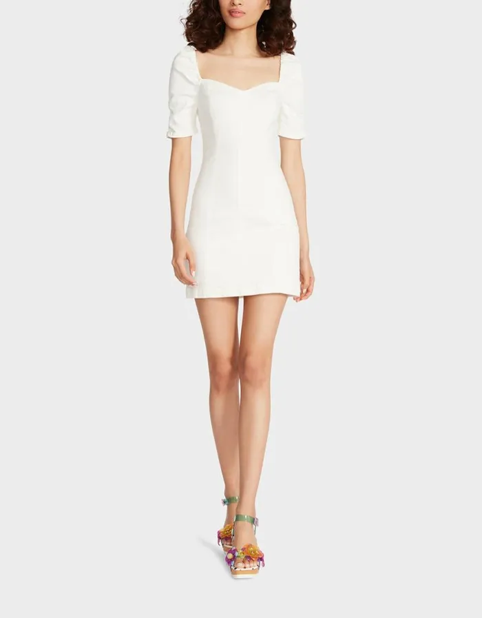 Betsey Johnson Women ATHINA PUFF SLEEVE WHITE