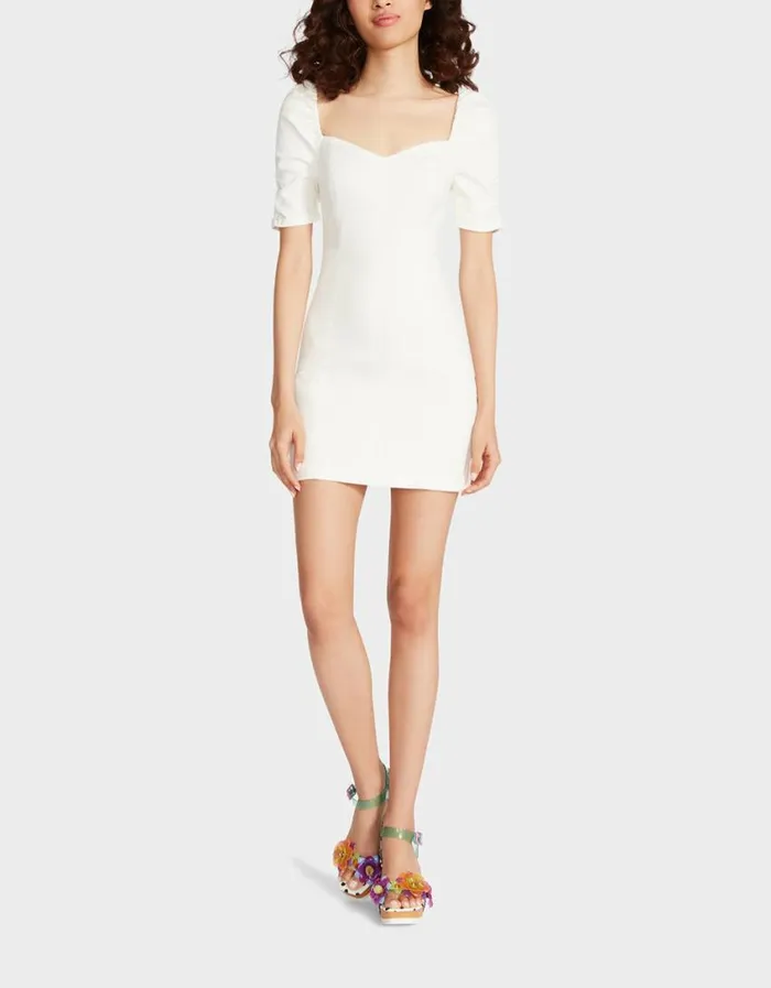 Betsey Johnson Women ATHINA PUFF SLEEVE WHITE