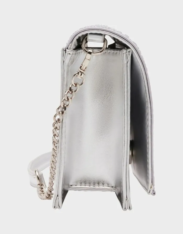 Betsey Johnson Women CUT OUT SPARKLER BAG SILVER Silver Betsey Johnson Women CUT OUT SPARKLER BAG SILVER Silver