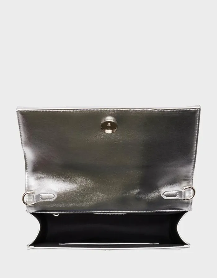 Betsey Johnson Women CUT OUT SPARKLER BAG SILVER Silver Betsey Johnson Women CUT OUT SPARKLER BAG SILVER Silver