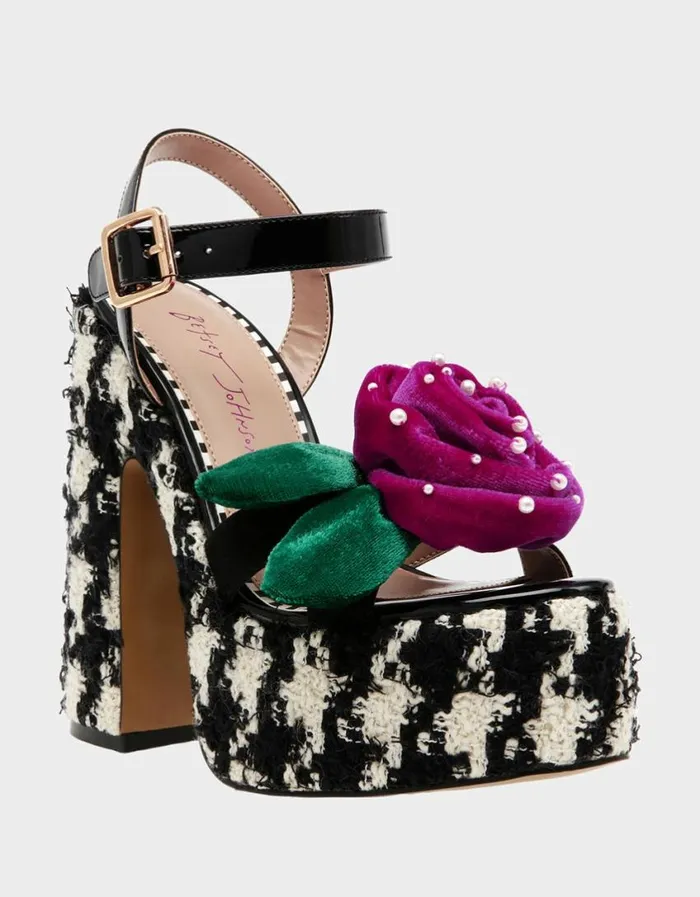 Betsey Johnson Women EUGENE BLACKWHITE Black White Betsey Johnson Women EUGENE BLACKWHITE Black White