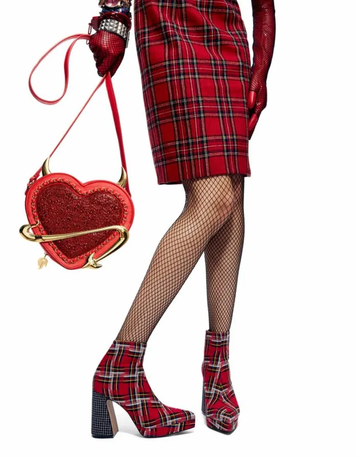 Betsey Johnson Women KITSCH DEVIL IN THE DETAILS CROSSBODY RED