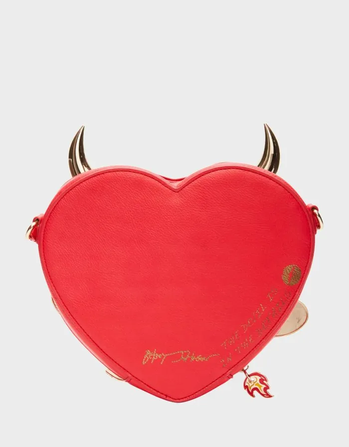 Betsey Johnson Women KITSCH DEVIL IN THE DETAILS CROSSBODY RED