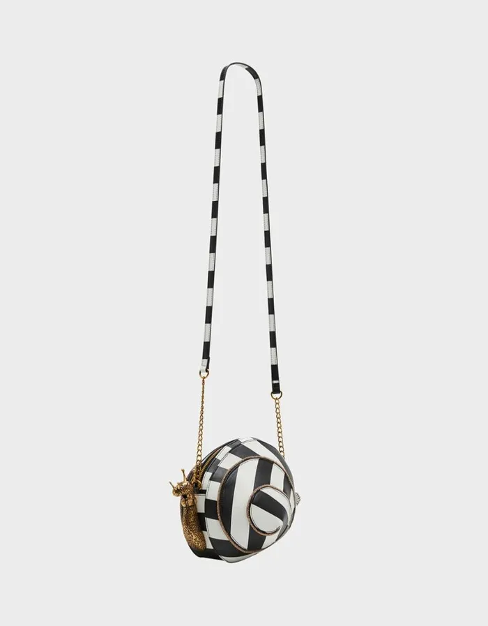 Betsey Johnson Women KITSCH SNAILED IT CROSSBODY BLACK WHITE Black White Betsey Johnson Women KITSCH SNAILED IT CROSSBODY BLACK WHITE Black White