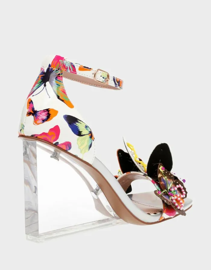 Betsey Johnson Women MARLOE WHITE BUTTERFLY White Butterfly