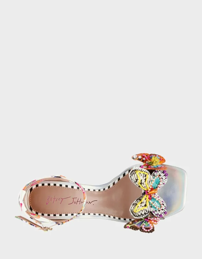 Betsey Johnson Women MARLOE WHITE BUTTERFLY White Butterfly