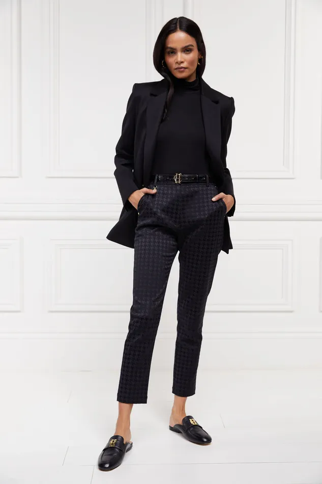 Bexley Tailored Trouser Houndstooth Jacquard Women Holland Cooper Trousers