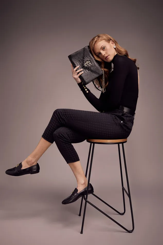 Bexley Tailored Trouser Houndstooth Jacquard Women Holland Cooper Trousers