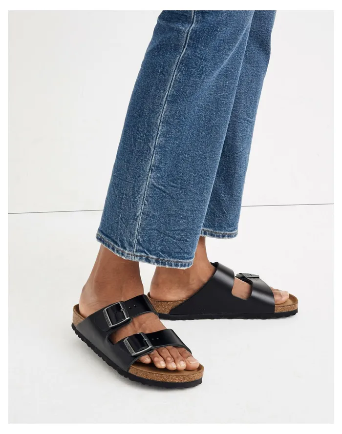 Birkenstock Arizona Sandals In Birko Flor True Black Women Madewell Sandals Birkenstock Arizona Sandals In Birko Flor True Black Women Madewell Sandals