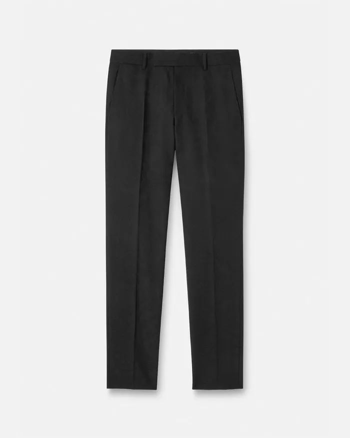 Blazers and Suits Men Versace Barocco Jacquard Formal Trousers Black