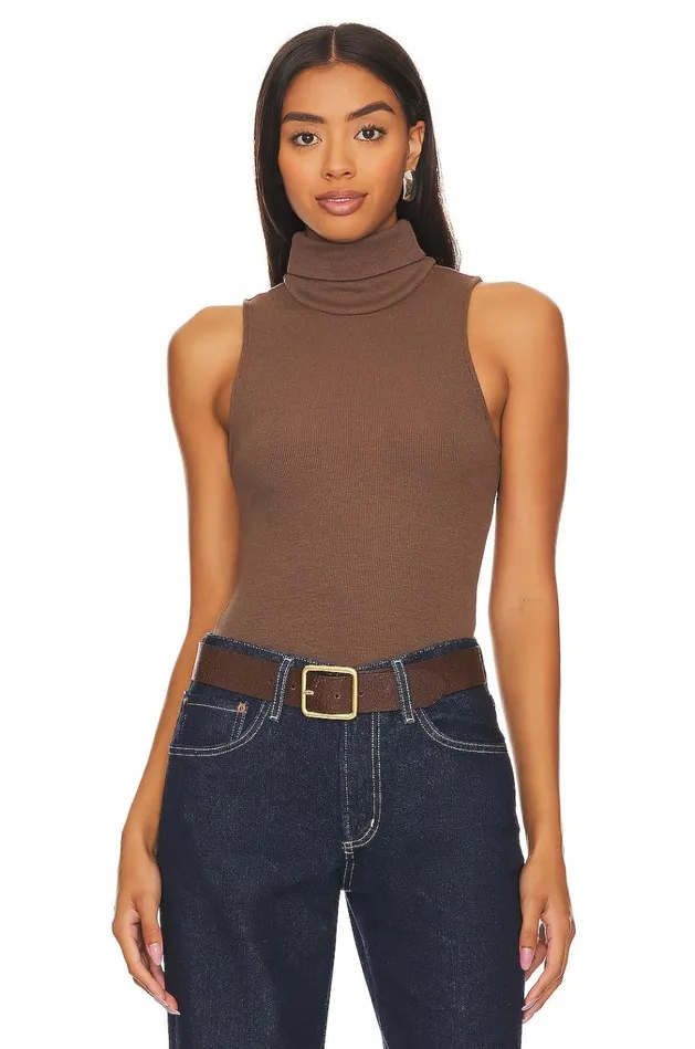 Blythe Bodysuit Dark Mocha Women Lovers Friends Tops
