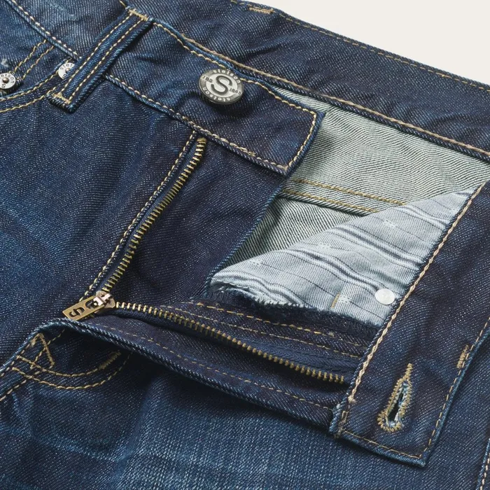 Boot Cut Men Stetson 1312 Fit Destructed Jeans Blue