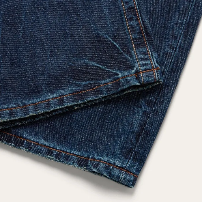 Boot Cut Men Stetson 1520 Standard Straight Leg Jean Blue