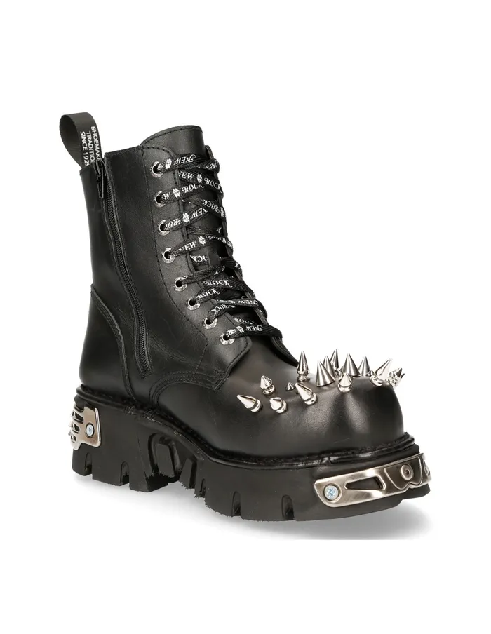 Boots New Rock WomenMen Metallic MMili084conolaceC1