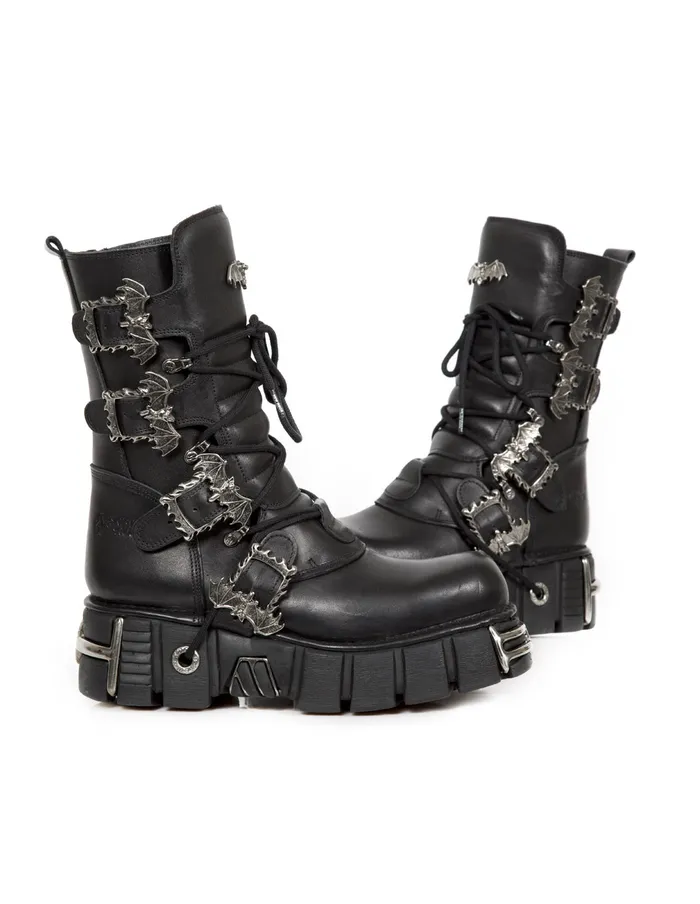 Boots WomenMen New Rock Ankle Boot Metallic M1520C1