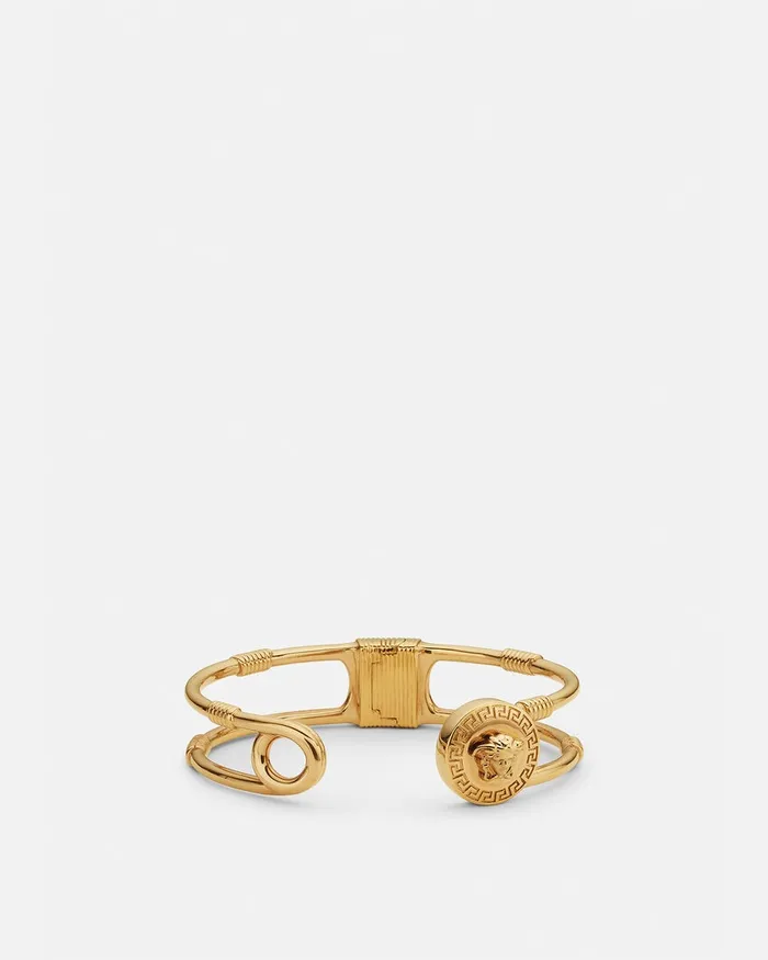 Bracelets WomenMen Versace Safety Pin Bracelet Light Gold