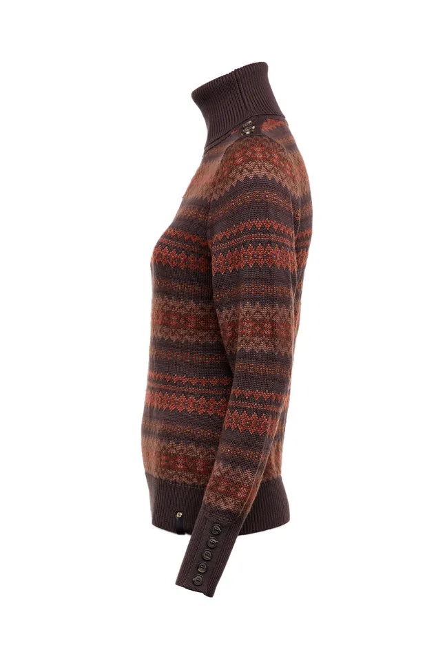 Bredon Roll Neck Knit Chocolate Women Holland Cooper Knitwear Bredon Roll Neck Knit Chocolate Women Holland Cooper Knitwear