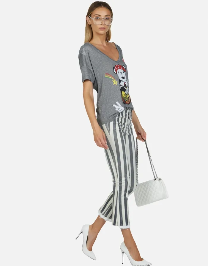 Brixton Rock Bear Heather Grey Women039s Lauren Moshi Short Sleeve