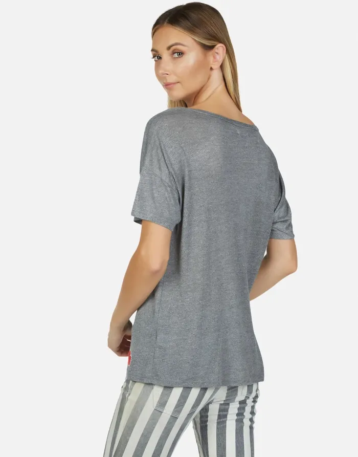 Brixton Rock Bear Heather Grey Women039s Lauren Moshi Short Sleeve