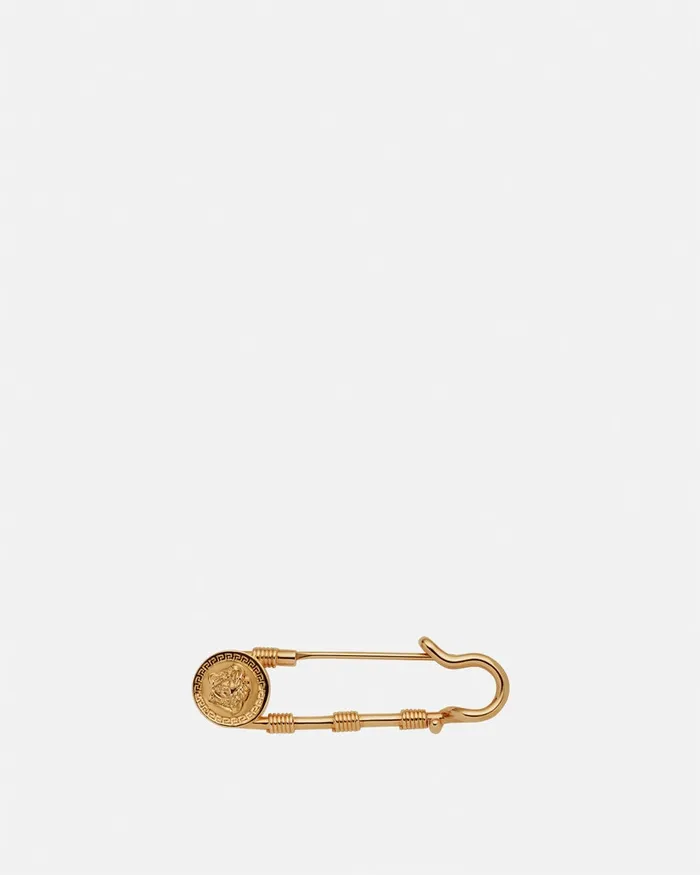 Brooches Women Versace Safety Pin Brooch Gold