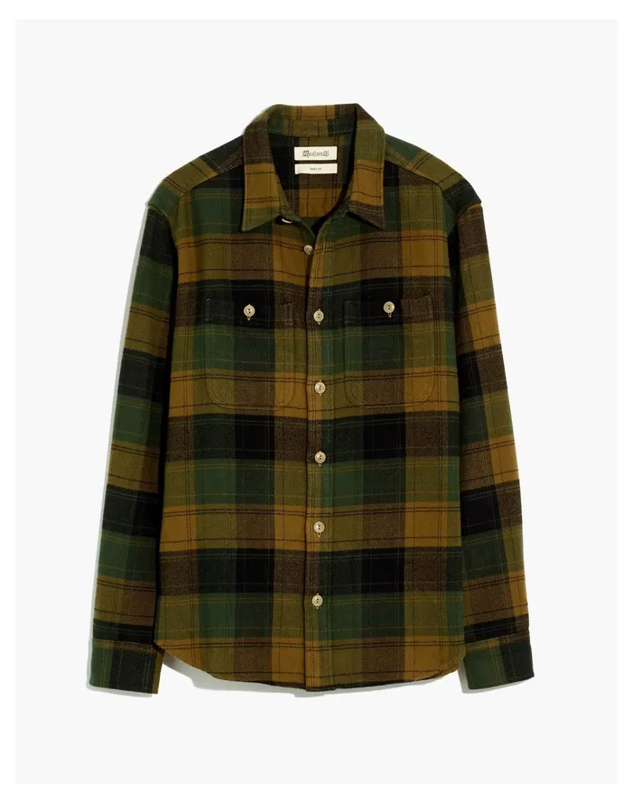 Brushed Flannel Easy Long Sleeve Shirt In Plaid Asparagus Men Madewell Jackets Brushed Flannel Easy Long Sleeve Shirt In Plaid Asparagus Men Madewell Jackets