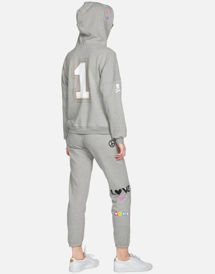 Brynn 1 Love Heather Grey Women039s Lauren Moshi Long Sweatpants
