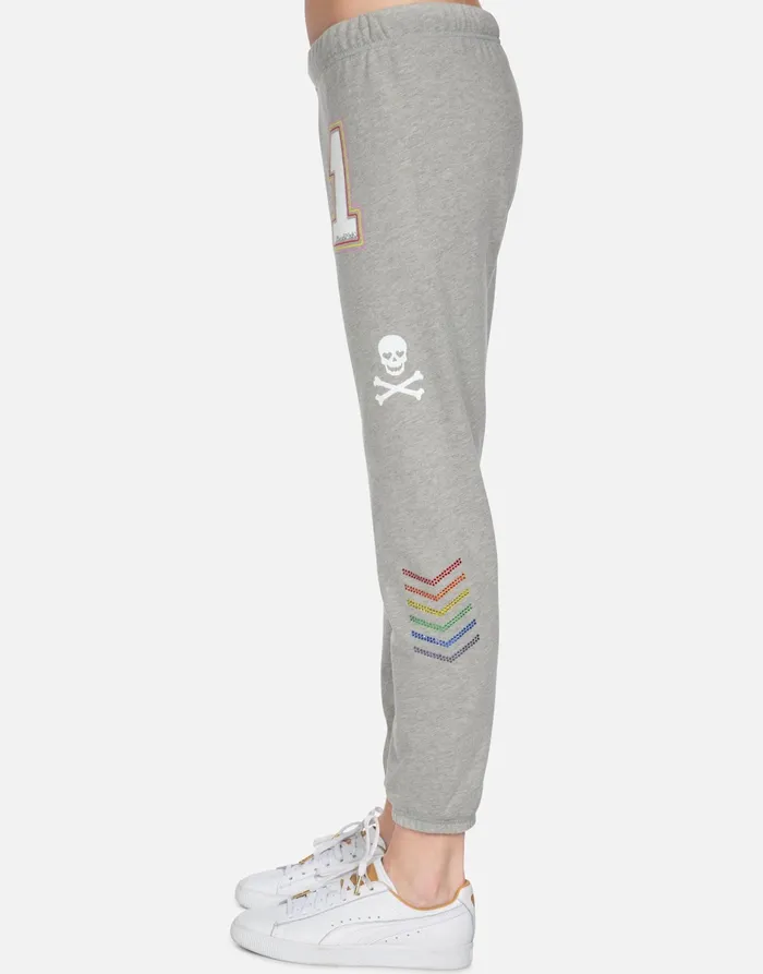 Brynn 1 Love Heather Grey Women039s Lauren Moshi Long Sweatpants