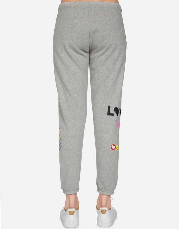 Brynn 1 Love Heather Grey Women039s Lauren Moshi Long Sweatpants
