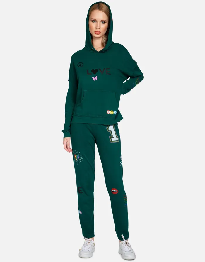 Brynn 1 Love Heather Grey Women039s Lauren Moshi Long Sweatpants