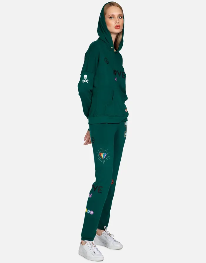 Brynn 1 Love Heather Grey Women039s Lauren Moshi Long Sweatpants