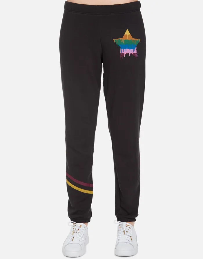 Brynn Dripping Star Onyx Women039s Lauren Moshi Long Sweatpants