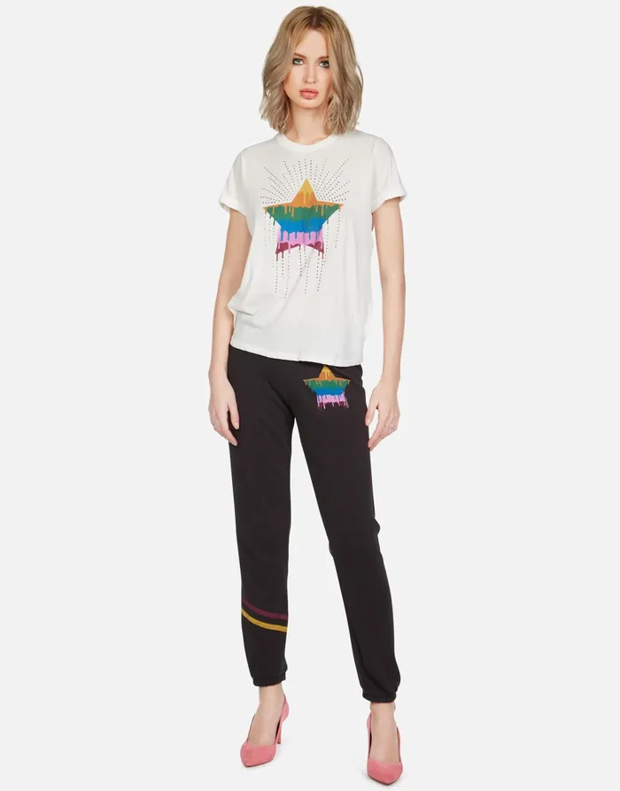 Brynn Dripping Star Onyx Women039s Lauren Moshi Long Sweatpants