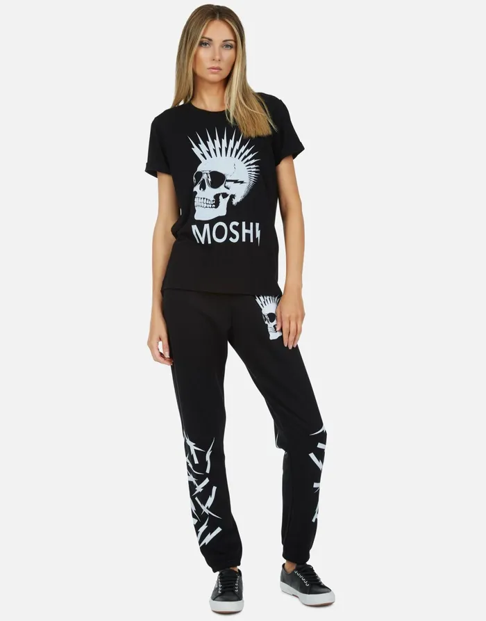 Brynn X Lightning Skull Black Women039s Lauren Moshi Long Sweatpants