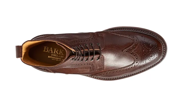 Calder 8211 Dark Brown Grain Mens Barker Shoes Mens Brogues