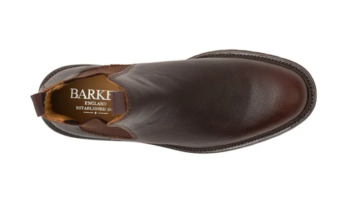 Camborne 8211 Brown Pull Up Grain Mens Barker Shoes Mens Boots