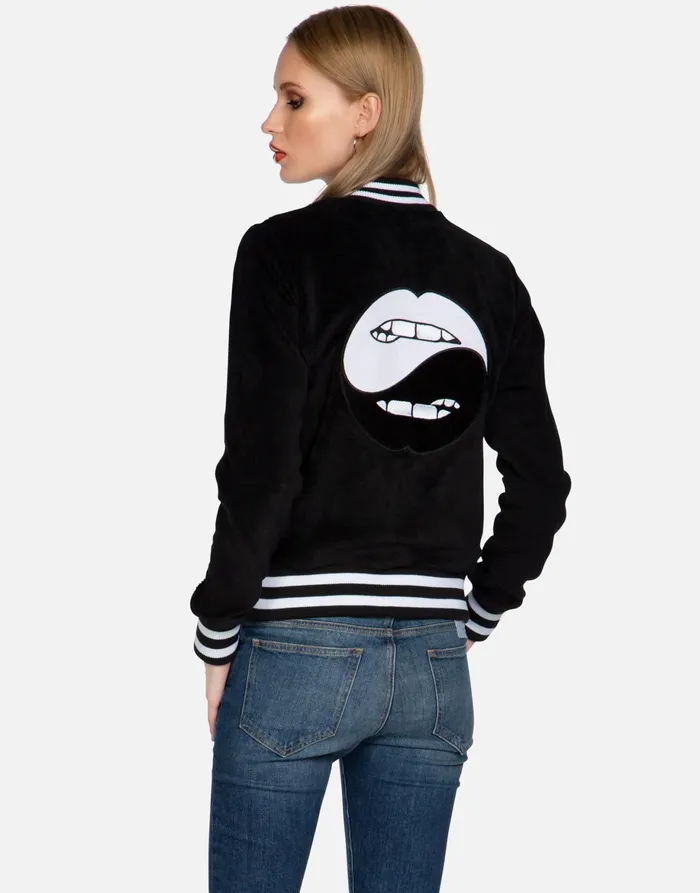 Cambria Biting Lip Yin Yang Black Women039s Lauren Moshi Jackets