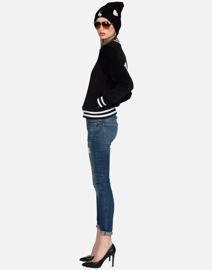 Cambria Biting Lip Yin Yang Black Women039s Lauren Moshi Jackets