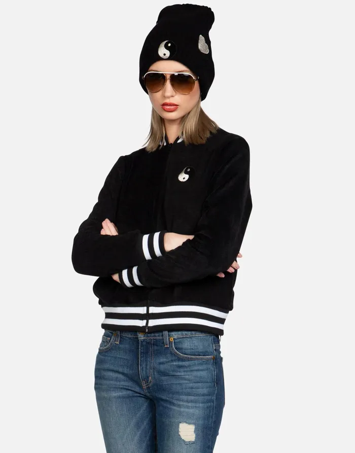 Cambria Biting Lip Yin Yang Black Women039s Lauren Moshi Jackets