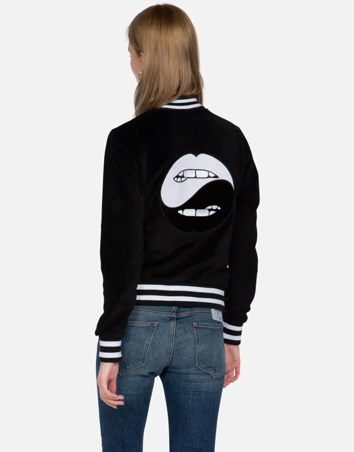 Cambria Biting Lip Yin Yang Black Women039s Lauren Moshi Jackets