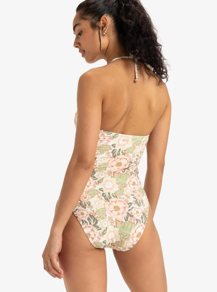 Canarias 8211 One Piece Swimsuit Oil Green Wild Flower Swim Women Roxy Swimsuits