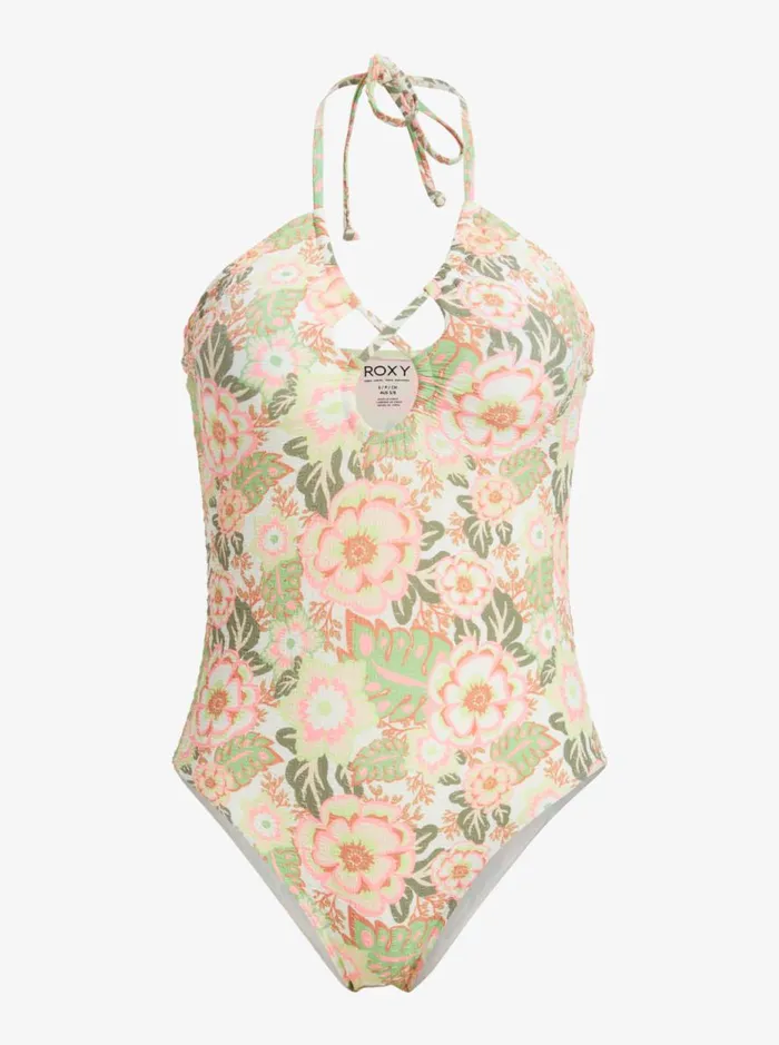 Canarias 8211 One Piece Swimsuit Oil Green Wild Flower Swim Women Roxy Swimsuits