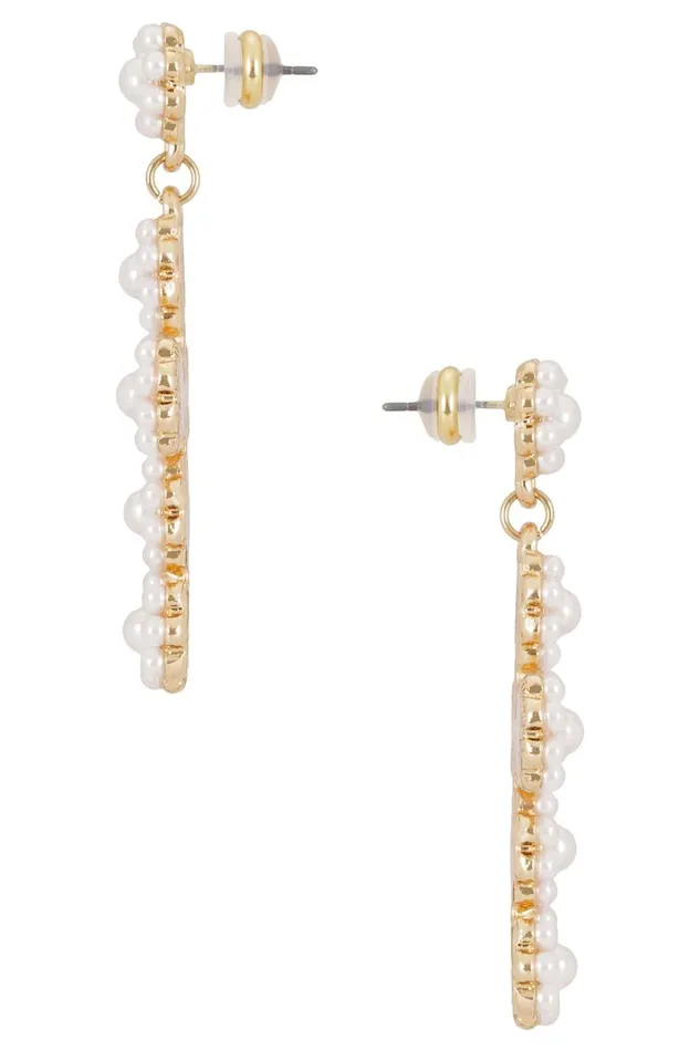 Candace Cross Earrings Ivory Women Lovers Friends Jewelry