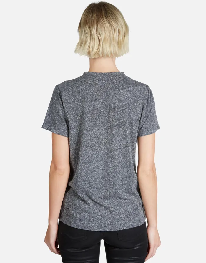 Capri Crystal Biting Lip Heather Grey Women039s Lauren Moshi Short Sleeve