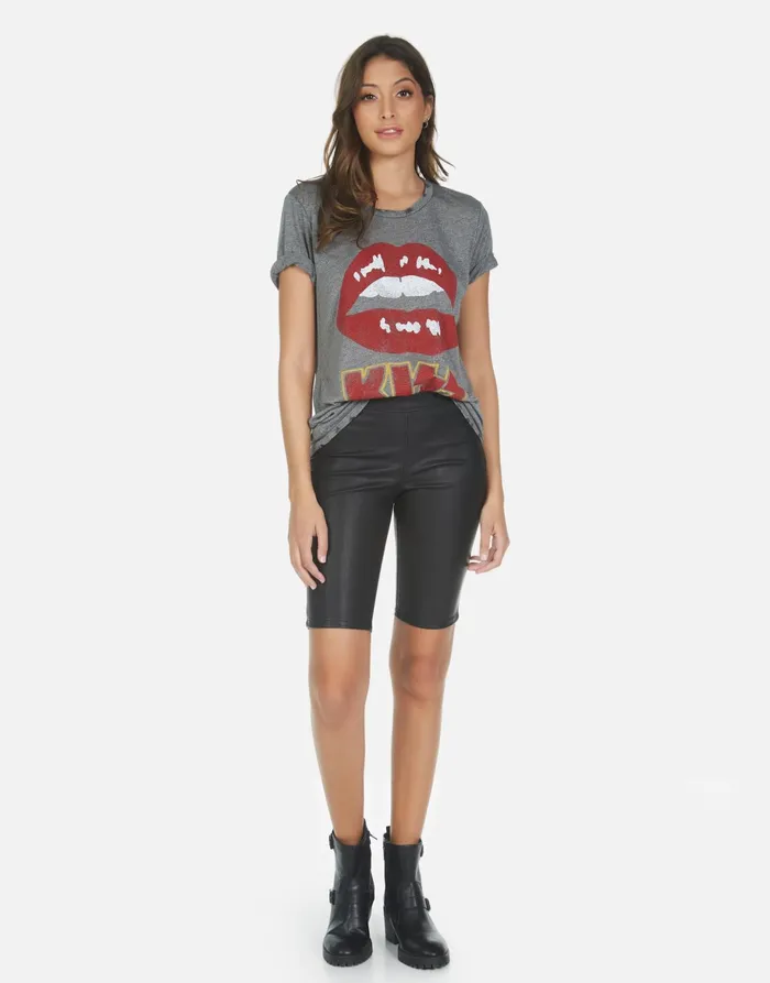 Capri Kiss Lip Heather Grey Women039s Lauren Moshi Short Sleeve
